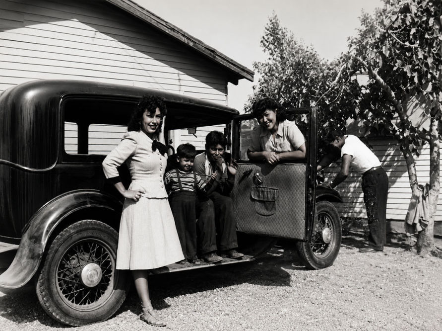 Lozano family in 1940s Pacoima on Filmore St